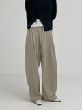 [unisex] Double Tuck Banding Wide Slacks