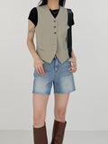 Beth Stripe V-neck Vest