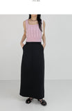 Cable Square Neck Knit Vest