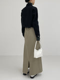 Maxi Low Rise H-Line Skirt