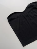 Heart ribbed layered tube top
