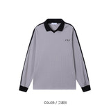 Waffle Track Line Collar Tee