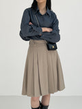 Sophie Pleats Midi Skirt