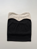 Heart ribbed layered tube top
