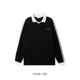 Waffle Track Line Collar Tee