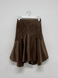 Unbalanced Frill Midi Skirt