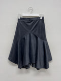 Unbalanced Frill Midi Skirt
