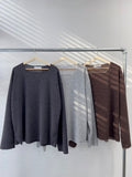 Square neck knit long sleeve