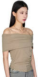 Dre shirring off shoulder