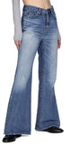 Contour Washed Flare Jeans