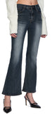 Dirt washing flared jeans