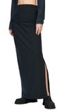 Act shirring maxi long skirt