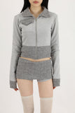 Ted color matching zip-up