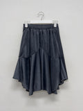Unbalanced Frill Midi Skirt