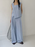 Maria Linen Banding Wide Pants