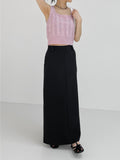 Cable Square Neck Knit Vest