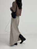 Maxi Low Rise H-Line Skirt