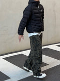Rough Painted Cargo Banding Pants