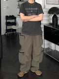 Multi-Pocket Zipper Nylon Pants