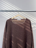 Square neck knit long sleeve