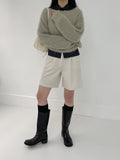 Leaf Boatneck Crop Knit