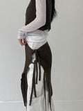 [set] Dining layered knit two-piece