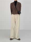 136 Pintuck Corduroy Wide Pants