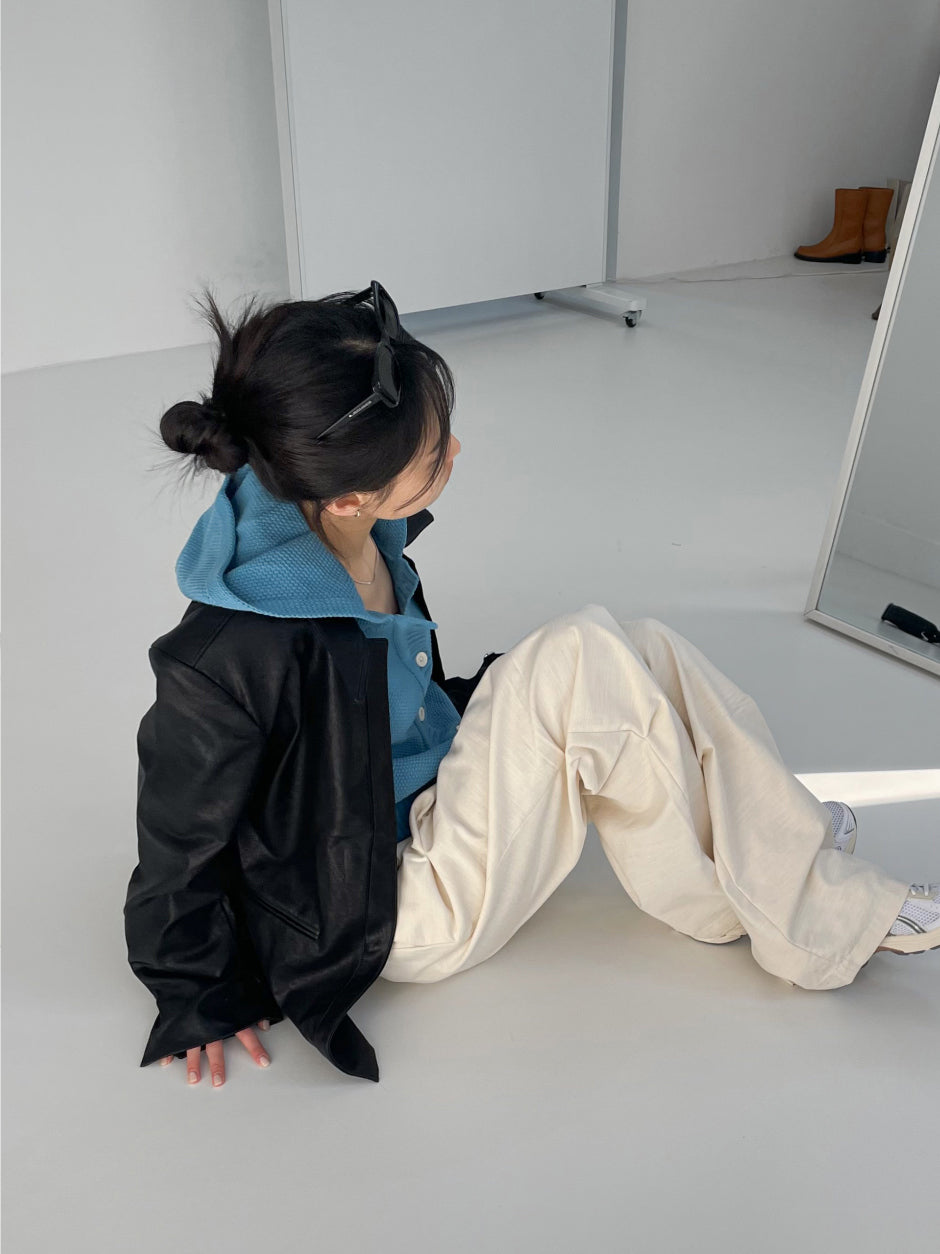 【INCHANT ME】Lisburn Hidden Leather Jacket INCHANT ME(インチャントミー) - リスバーンヒドゥンレザー