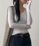 Tension Round Neck Warmer T-shirt