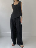 Maria Linen Banding Wide Pants