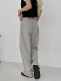 Back Shirring Stopper Nylon Wide Pants