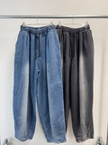 Shinny Balloon Banded Denim