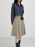 Sophie Pleats Midi Skirt