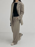 [unisex] Double Tuck Banding Wide Slacks
