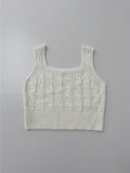 Cable Square Neck Knit Vest