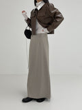 Maxi Low Rise H-Line Skirt