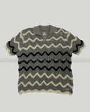 Wave Openwork Collar Knit