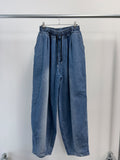 Shinny Balloon Banded Denim
