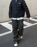 Rough Painted Cargo Banding Pants