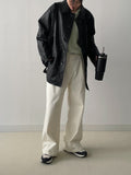 Apparel Single Leather Half Jacket