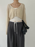 Hook Crop Knit Cardigan