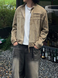 Brown Tin Brush Wide Denim
