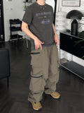 Multi-Pocket Zipper Nylon Pants