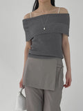 [summer] Margaret off-shoulder sleeveless knit