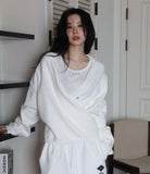 Loose fit wrap sweater