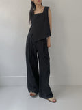 Maria Linen Banding Wide Pants