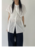Lace Pintuck Half Blouse