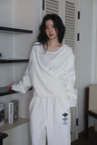 Loose fit wrap sweater