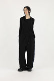 Side denim track pants
