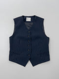 Beth Stripe V-neck Vest